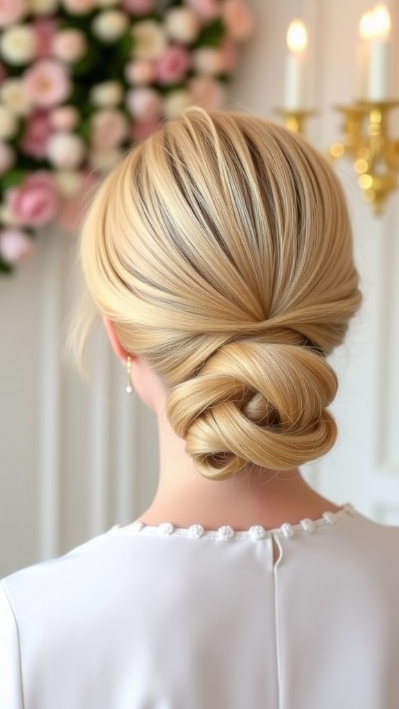 Elegant chignon ponytail hairstyle