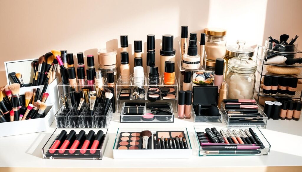 organizing makeup by type